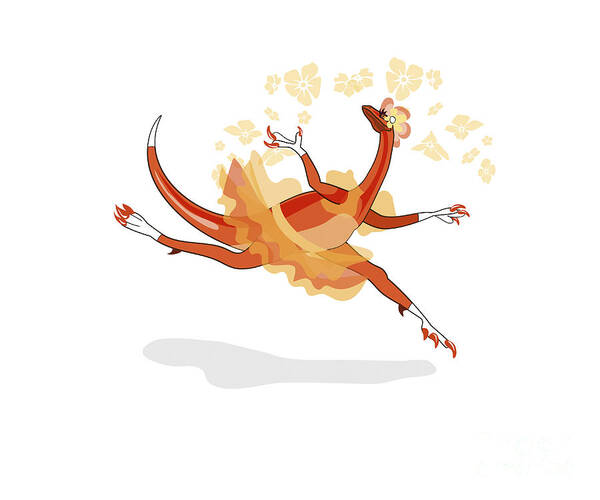 Cutout Art Print featuring the digital art Illustration Of A Ballerina Dancing by Stocktrek Images