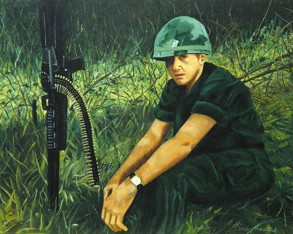 Vietnam Veteran Art Print featuring the painting Innocence Lost by Terry Honstead