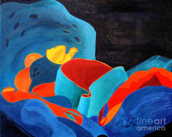 Acrylic Art Print featuring the painting Inorganic Incandescence by Lynne Reichhart