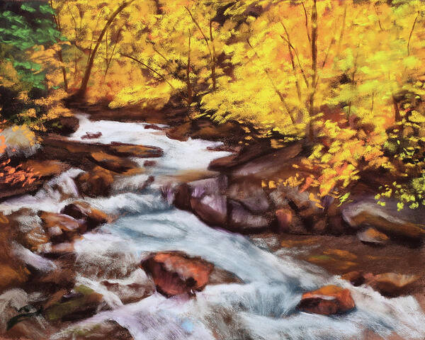 Autumn Art Print featuring the painting Intimate View by Sandi Snead