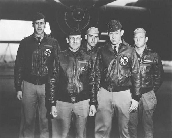 Doolittle Raid Art Print featuring the photograph Jimmy Doolittle and His Crew by War Is Hell Store