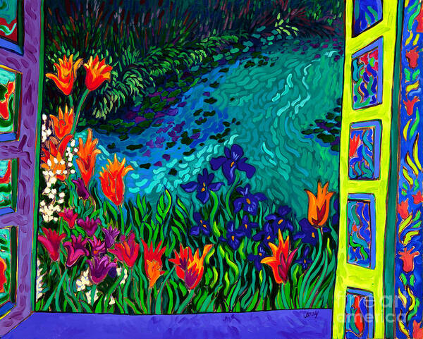 River Art Print featuring the painting Joyous Spring by Cathy Carey