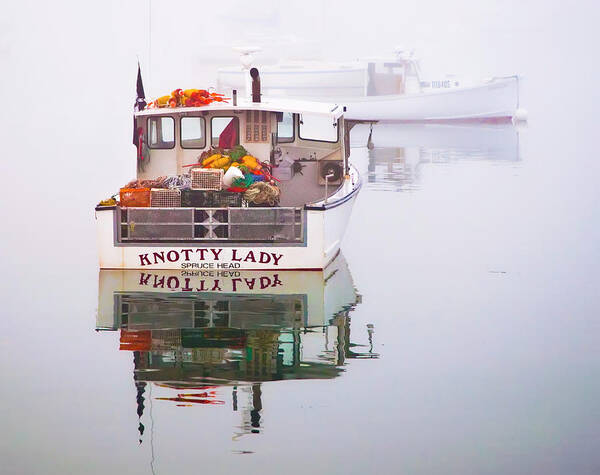 Lobster Boats Art Print featuring the photograph Knotty Lady by Jeff Cooper