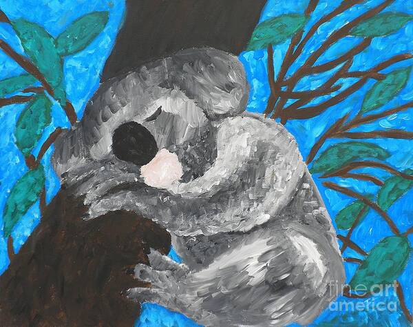 Koala Art Print featuring the painting Koala by Kristen Diefenbach