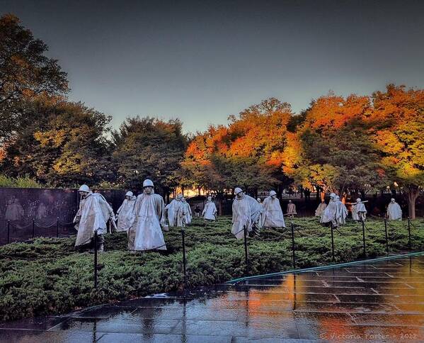 #wwpw Art Print featuring the photograph Korean War Memorial in Washington DC by Victoria Porter