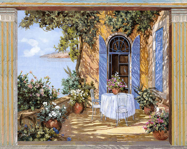 Blue Door Art Print featuring the painting Le Porte Blu by Guido Borelli