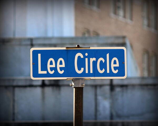Lee Art Print featuring the photograph Lee Circle Sign by Beth Vincent