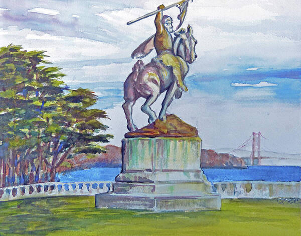 Museums Art Print featuring the painting Legion of Honor View by Karen Coggeshall