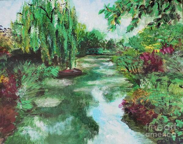 Nature Art Print featuring the painting L'etang de Claude Monet, Giverny, France by C E Dill
