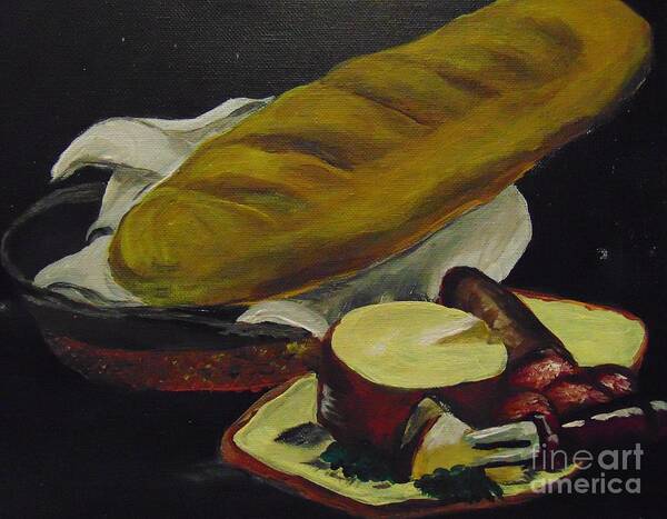Bread Art Print featuring the painting Life by Saundra Johnson