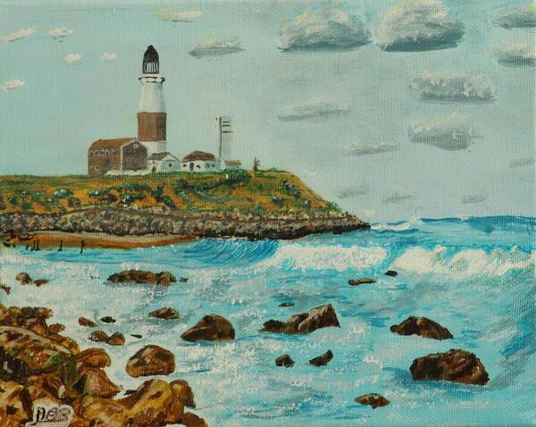 Light House Art Print featuring the painting Light house by David Bigelow