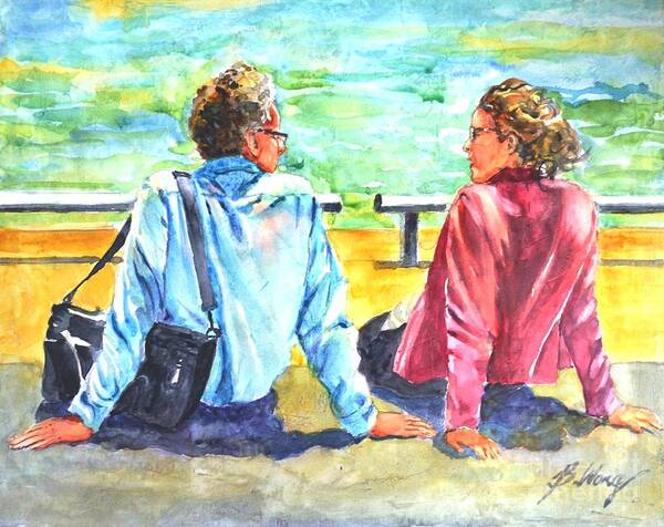 Watercolour Art Print featuring the painting Lunch Break by Betty M M Wong