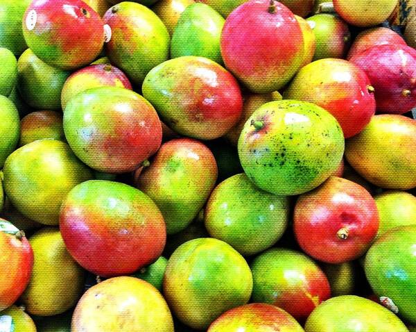 Produce Store Art Print featuring the photograph Mangoes by Carlos Avila