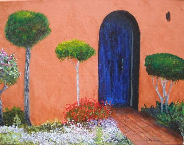 New Mexico Art Print featuring the painting Mesilla Door by Betty-Anne McDonald