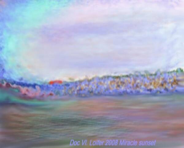 Sunset Art Print featuring the digital art Miracle sunset by Dr Loifer Vladimir