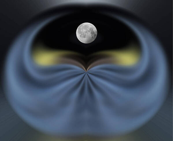 Photography Abstract Art Print featuring the photograph Moon through a Mystic Portal by Wayne King