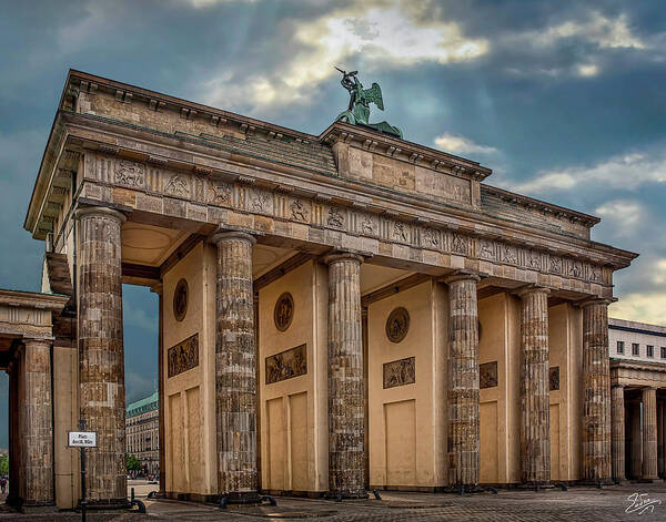 Endre Art Print featuring the photograph Morning At The Brandenburg Gate by Endre Balogh