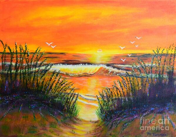 Sunrise Art Print featuring the painting Morning Sun by Melvin Turner