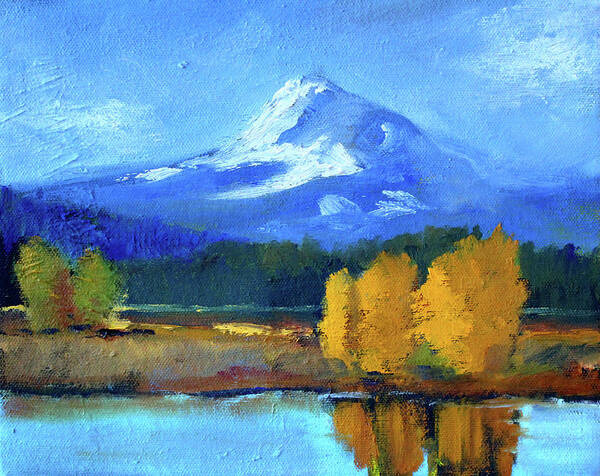 Northwest Landscape Painting Art Print featuring the painting Mount Hood by Nancy Merkle