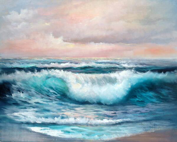 Surf Art Print featuring the painting Ninth Wave by Sally Seago