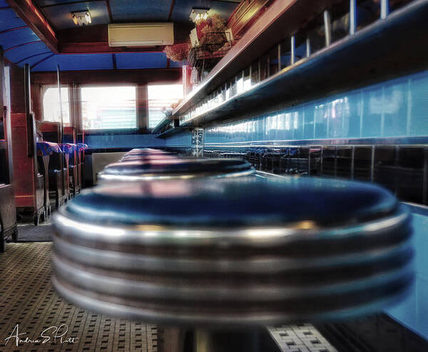 Diner Art Print featuring the photograph No Wait At The Counter by Andrea Platt