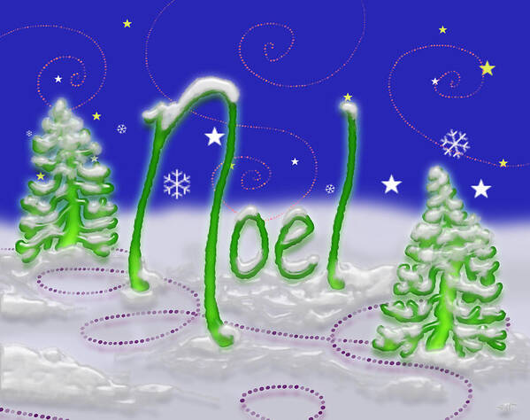 Digital Art Art Print featuring the digital art Noel by Adria Trail