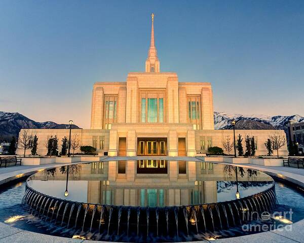 Ogden Art Print featuring the photograph Ogden LDS Temple by Roxie Crouch