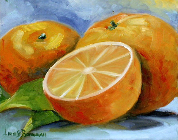 Fruit Art Print featuring the painting Oranges by Lewis Bowman