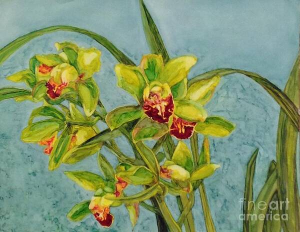 Orchids Art Print featuring the painting Orchids I by Vicki Baun Barry