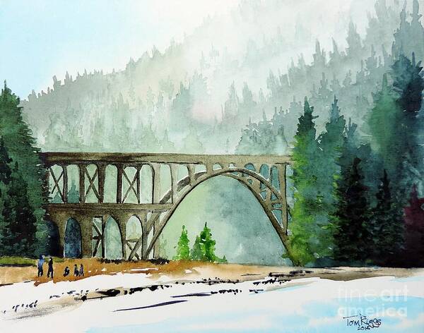 Oregon Art Print featuring the painting Oregon Beauty by Tom Riggs