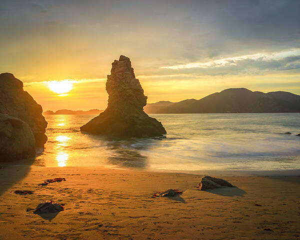 Sunset Art Print featuring the photograph Pacific Beach Sunset by James Udall