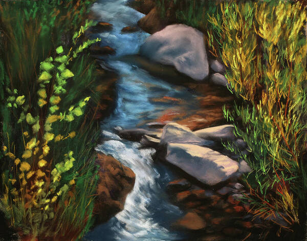 Pack Creek Art Print featuring the painting Pack Creek by Sandi Snead