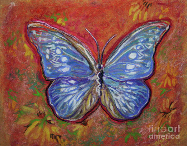 Buttterflies For Lupus Art Print featuring the painting Pastel Butterfly by Michele Hollister - for Nancy Asbell