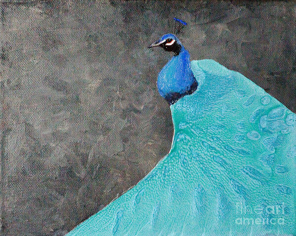 Peacock Art Print featuring the painting Peacock Style by Laurel Best