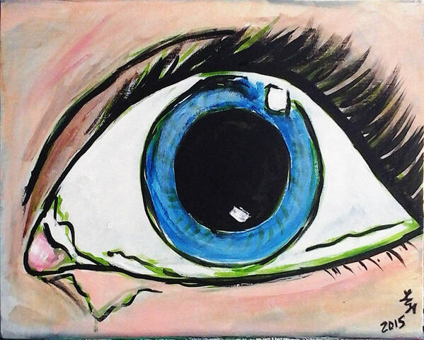 Pop Art Art Print featuring the painting Pop Art Eye by Loretta Nash