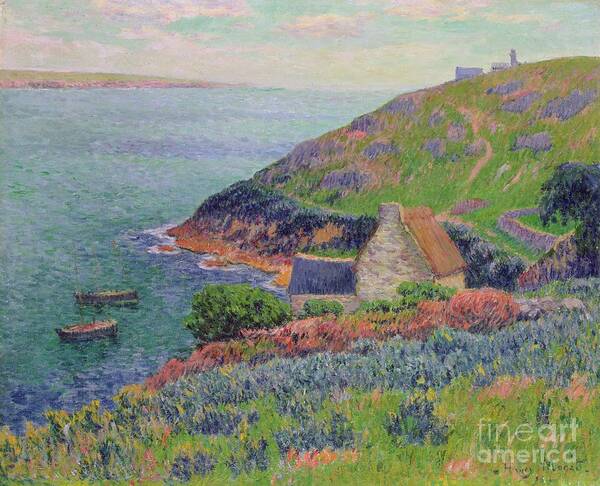 Sea Art Print featuring the painting Port Manech, 1896 by Henry Moret by Henry Moret
