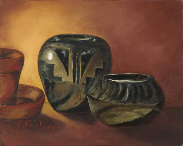 Pottery Art Print featuring the painting Pottery by Francoise Villibord Pointeau