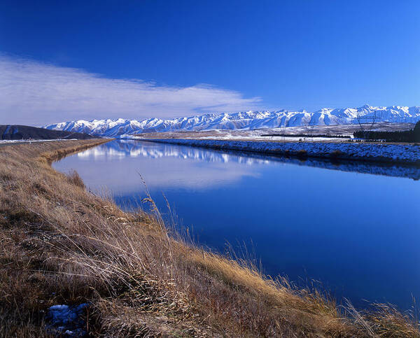 Pukaki Canal Art Print featuring the photograph Pukaki Canal by Maggie Mccall