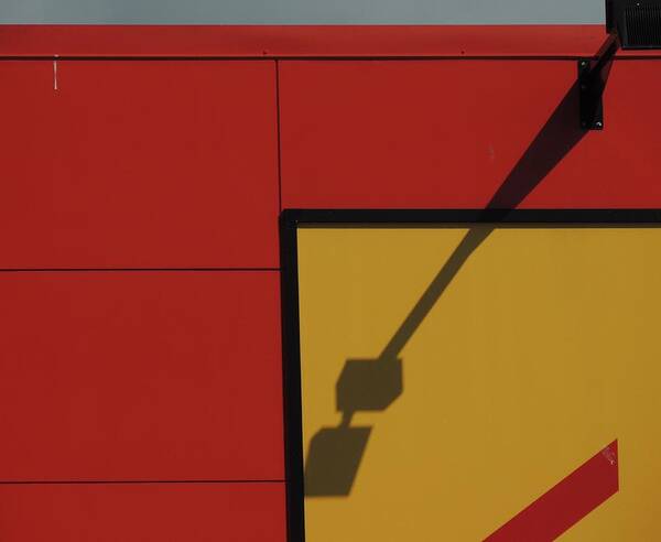 Urban Abstract Art Print featuring the photograph Red Building Abstract 2 by Denise Clark