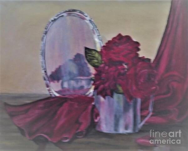 Red Art Print featuring the painting Red Still Life by Saundra Johnson