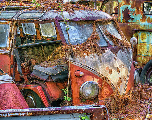 Vw Art Print featuring the photograph Retired VW Bus by Dennis Dugan