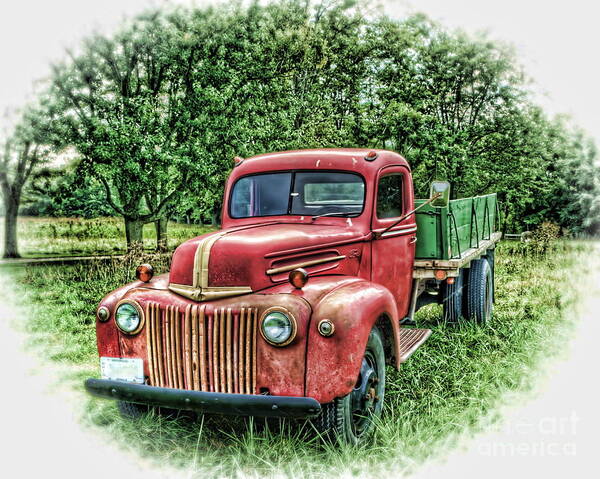 Old Truck Art Print featuring the photograph Rocks Old Truck by Pamela Baker