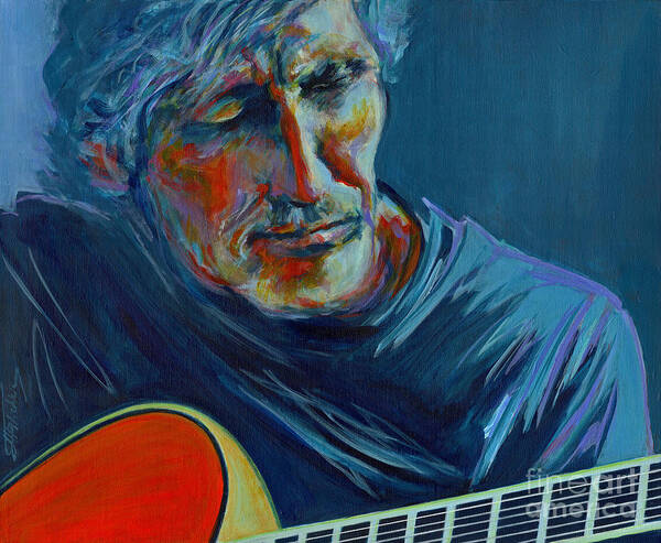 Roger Waters Art Print featuring the painting Roger Waters. Do You Think You Can Tell by Tanya Filichkin