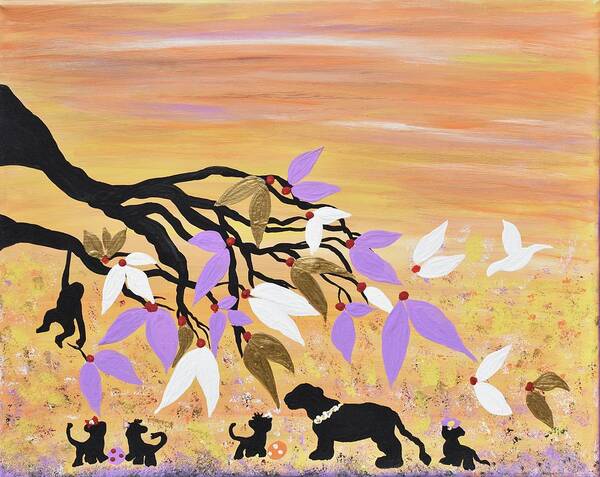 Animals Nursery Painting Cubs Nursery Decor Lions Nursery Wall Art