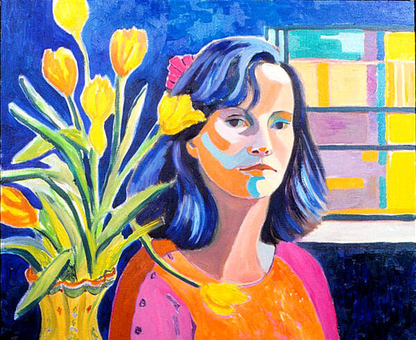 Nancy Wait Art Print featuring the painting Self Portrait by Nancy Wait