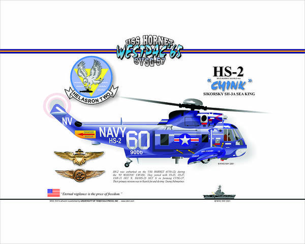  Art Print featuring the digital art SH-3A Seaking from HS-2 by Mike Ray