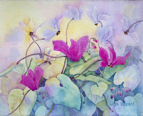 Giclee Art Print featuring the painting Sierra Fuchsia by Lisa Vincent