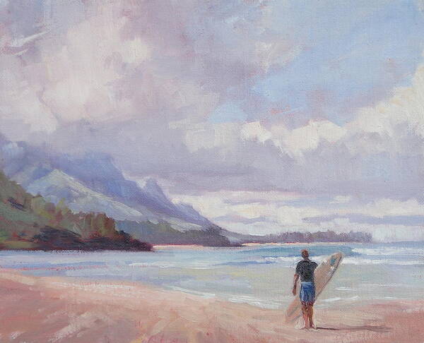 Landscape Art Print featuring the painting Soul Surfer by Jenifer Prince