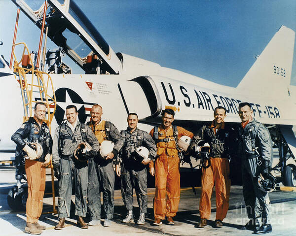 1961 Art Print featuring the photograph ASTRONAUTS, c1961 by Granger