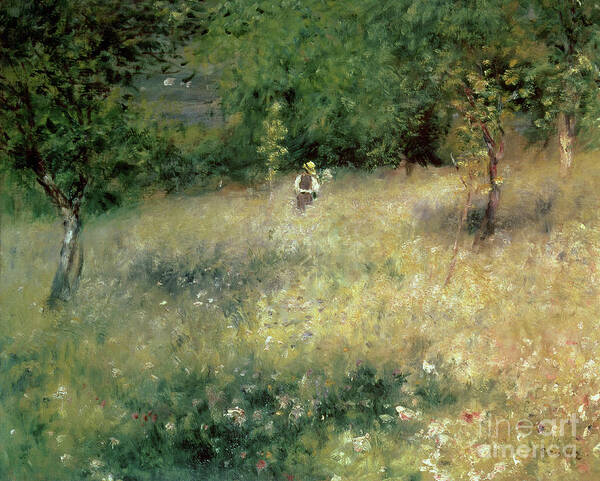 Renoir Art Print featuring the painting Spring at Chatou by Renoir by Pierre Auguste Renoir